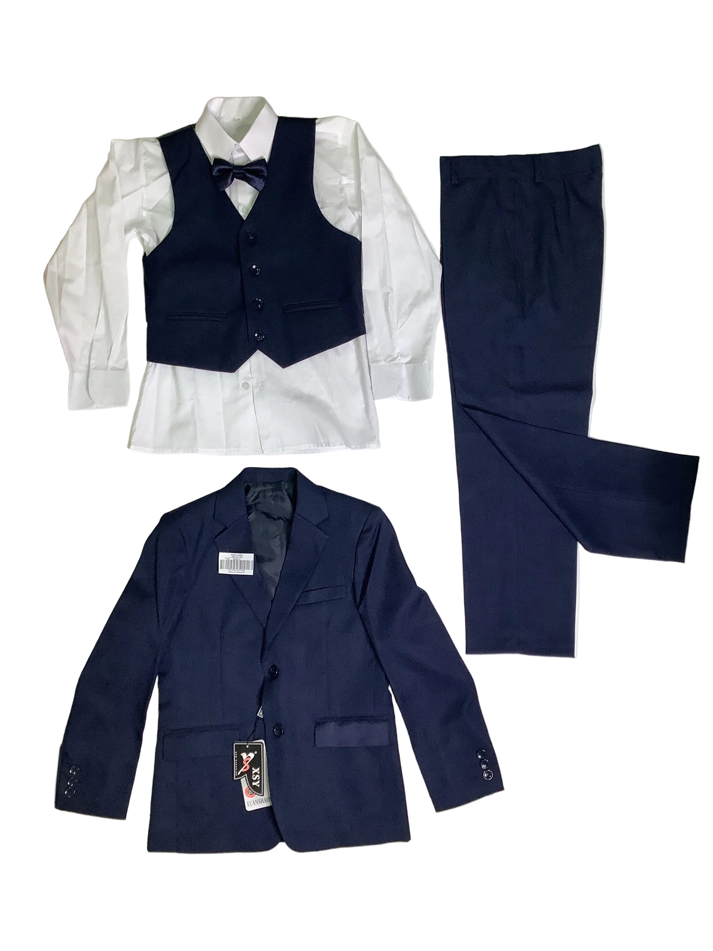 Xuanshaoye Plain Navy Blue Boy's Suits.