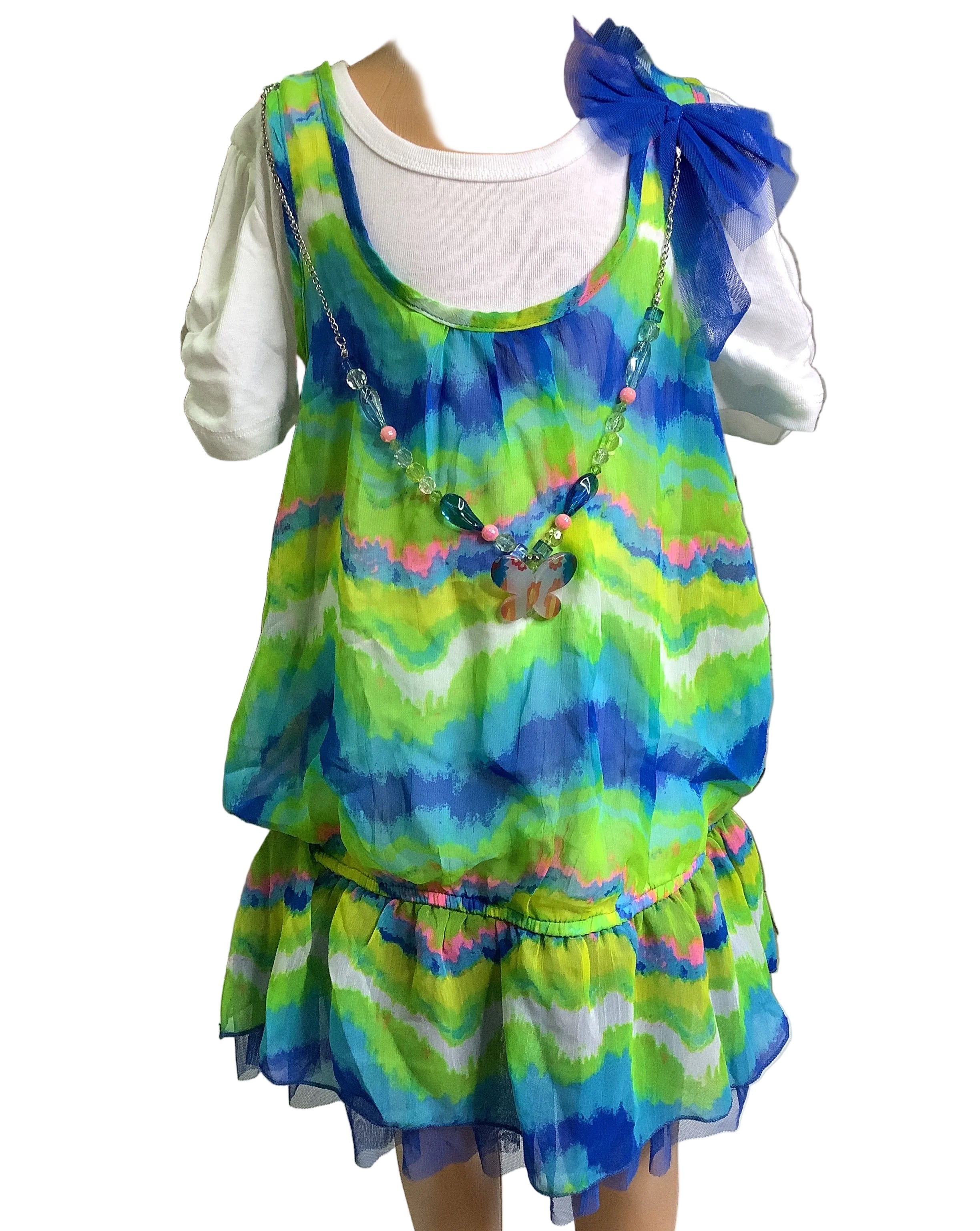Sears Tempted Girls 2fer Tunic with Neck BLUE