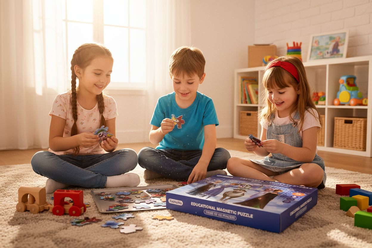 Educational Magnetic Puzzle Theme Of Ice Princess 36Months +