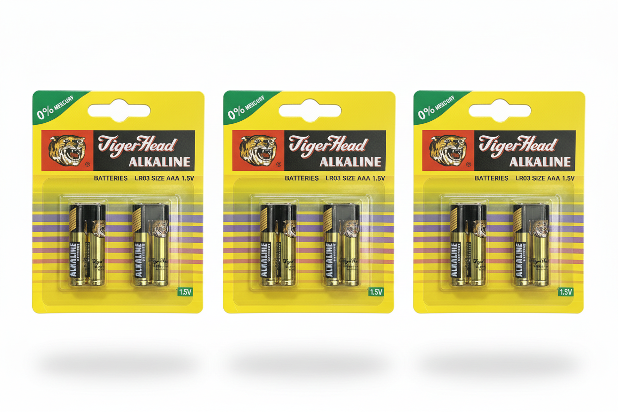 Tiger Head Alkaline Battery AAA Size 1.5V
