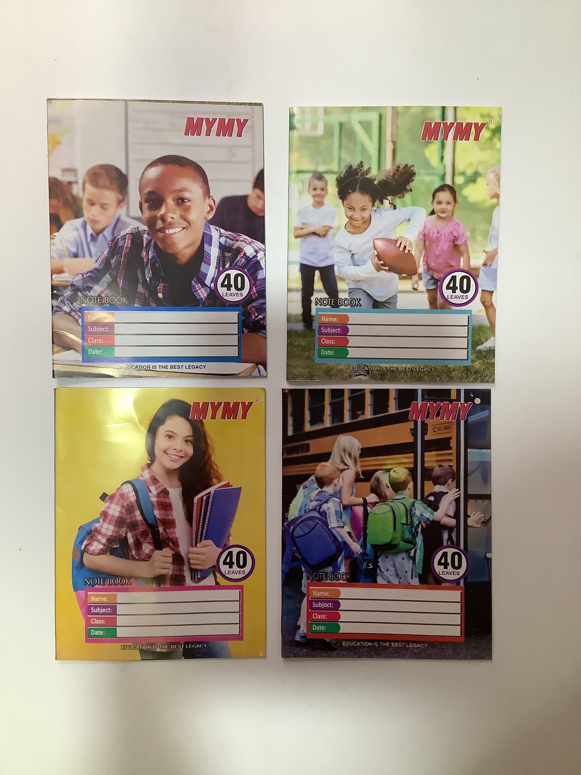 MYMY Note Book (Education is The Best Legacy) 40 Leavees.