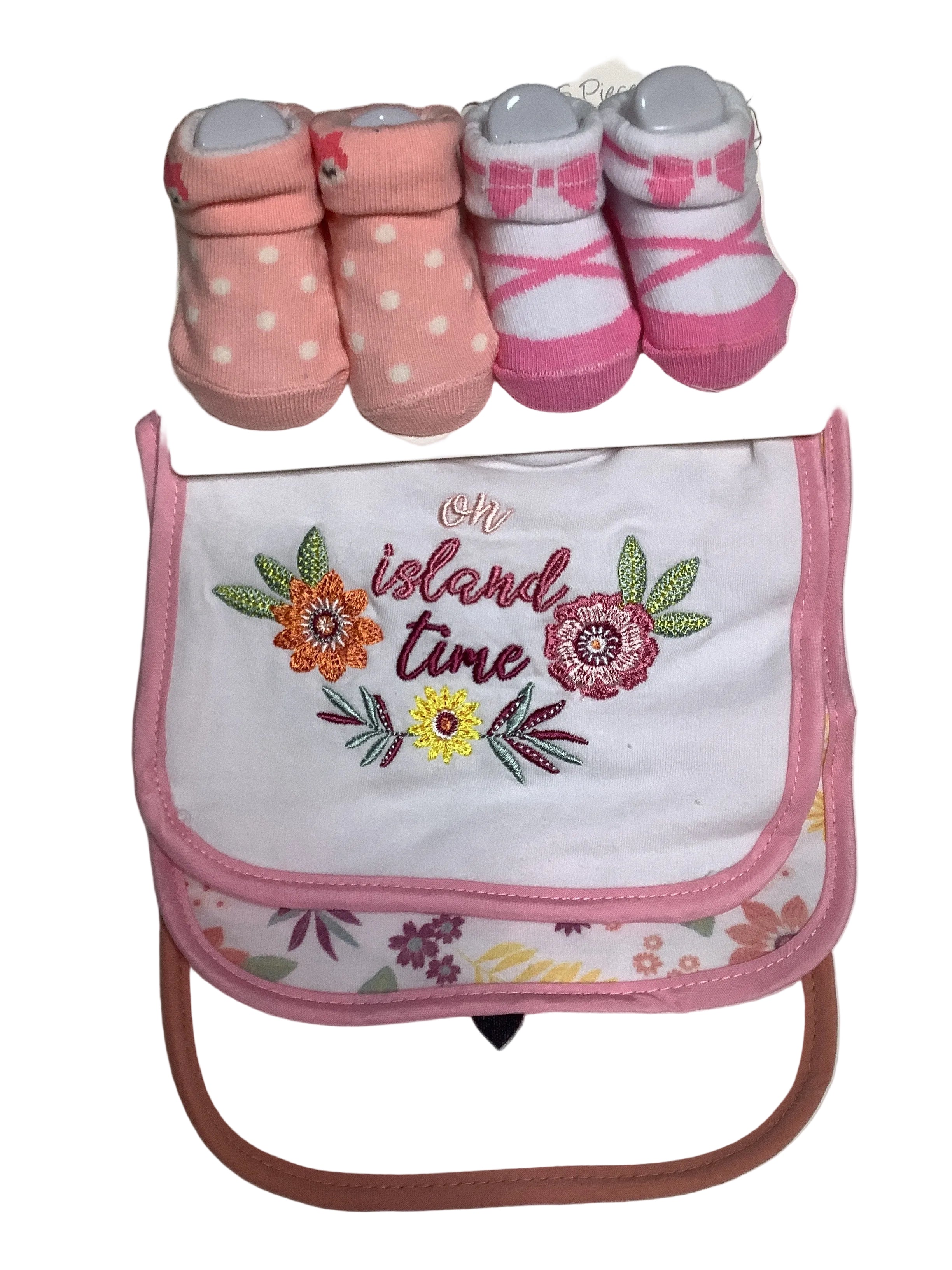 Hao Fu Bib & Socks 5 in 1 Sets ( 0-9Months)