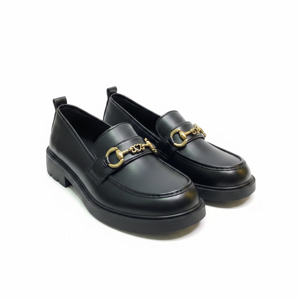 Back To School Shoe With Gold Design