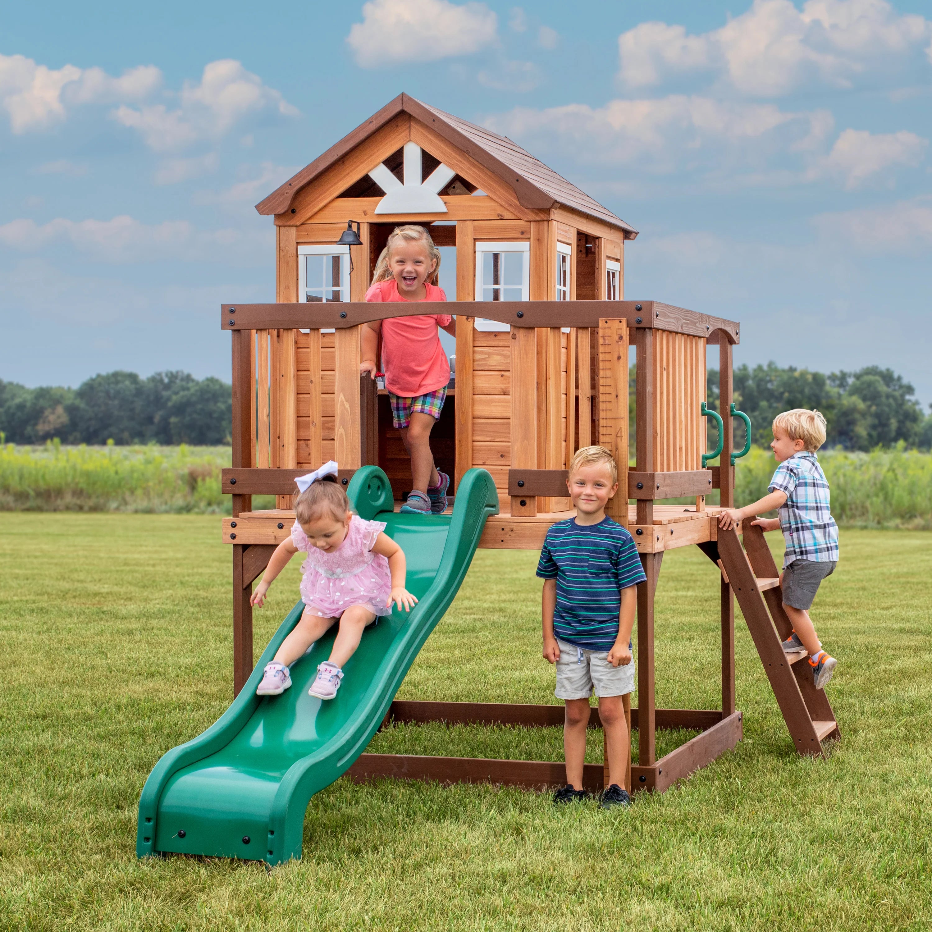Activity Playhouse With Slide & Swing.
