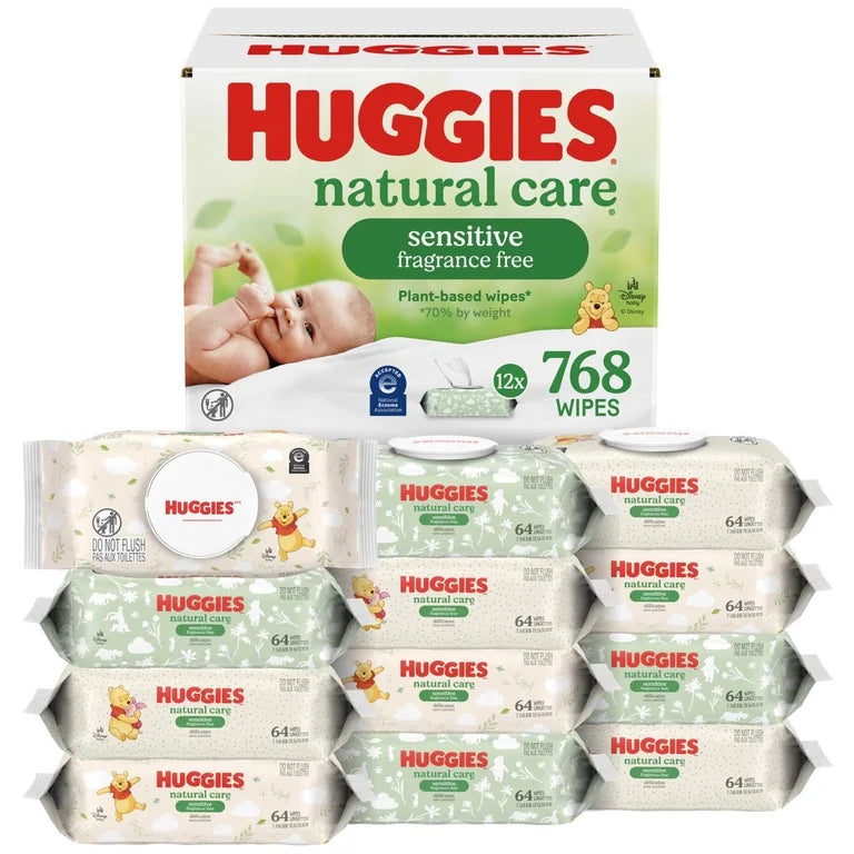 Huggies Natural Care Baby Wipes U.S(64 wipes)