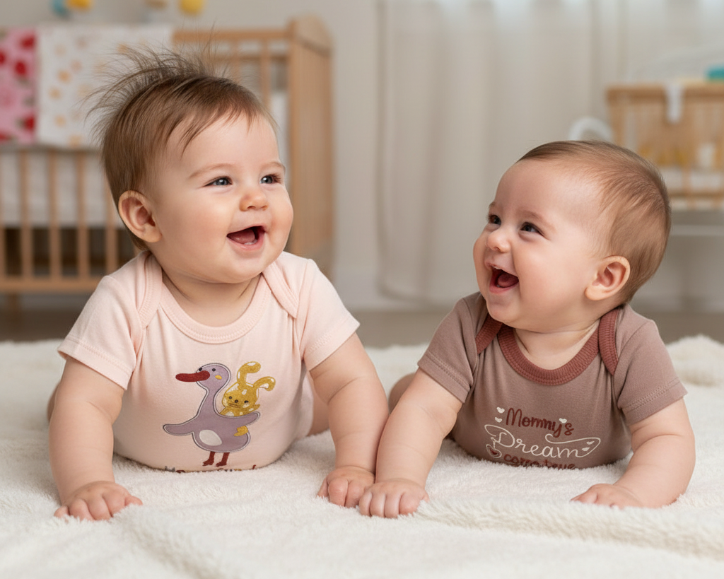 5in1 Colored Baby Body Suits 0-3m