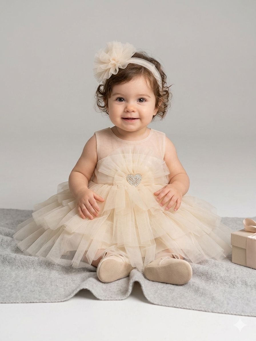 Monita Kids Ball Gown with Head Band