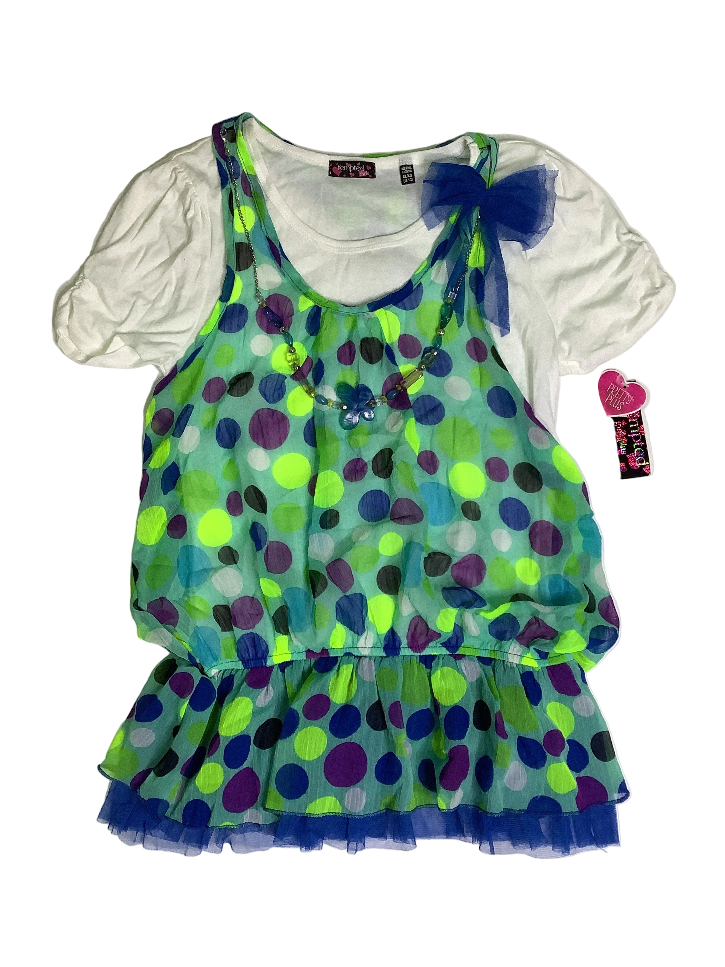 Sears Tempted Girls 2fer Tunic with Neck MINT