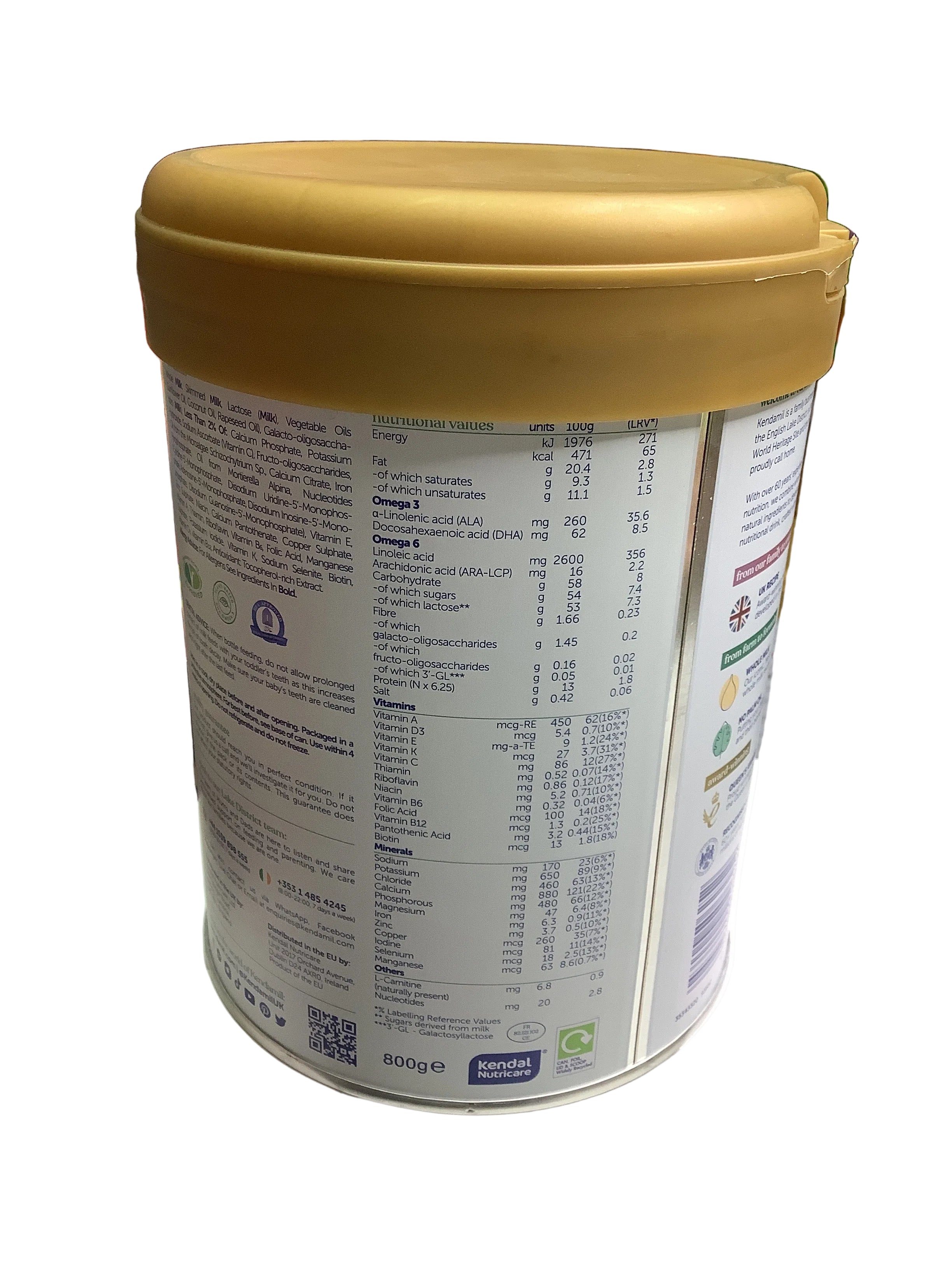 Kendamil Classic Toddler  Whole Milk Formula Stage3 (800g).