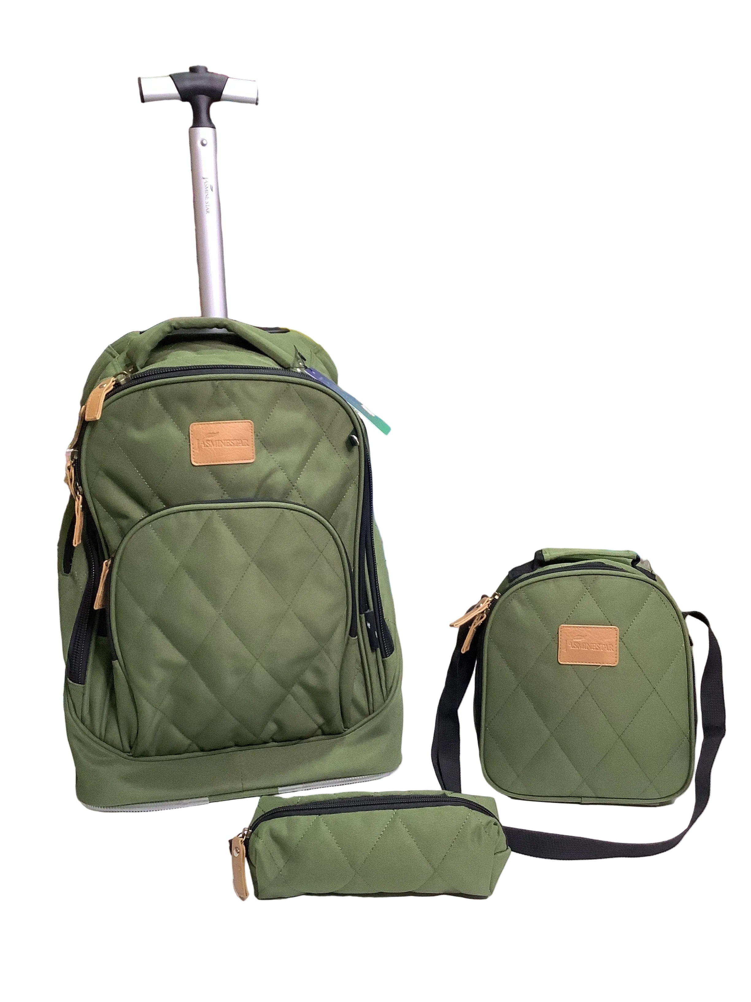 Jasmine Star Back To School Trolley Bag With Lunch & Pencils Bags