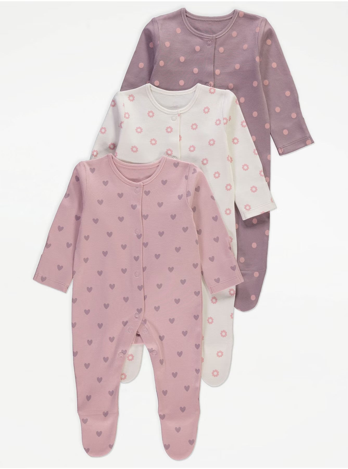George 3in1 Overall Baby Sleep Suits (0-3months)
