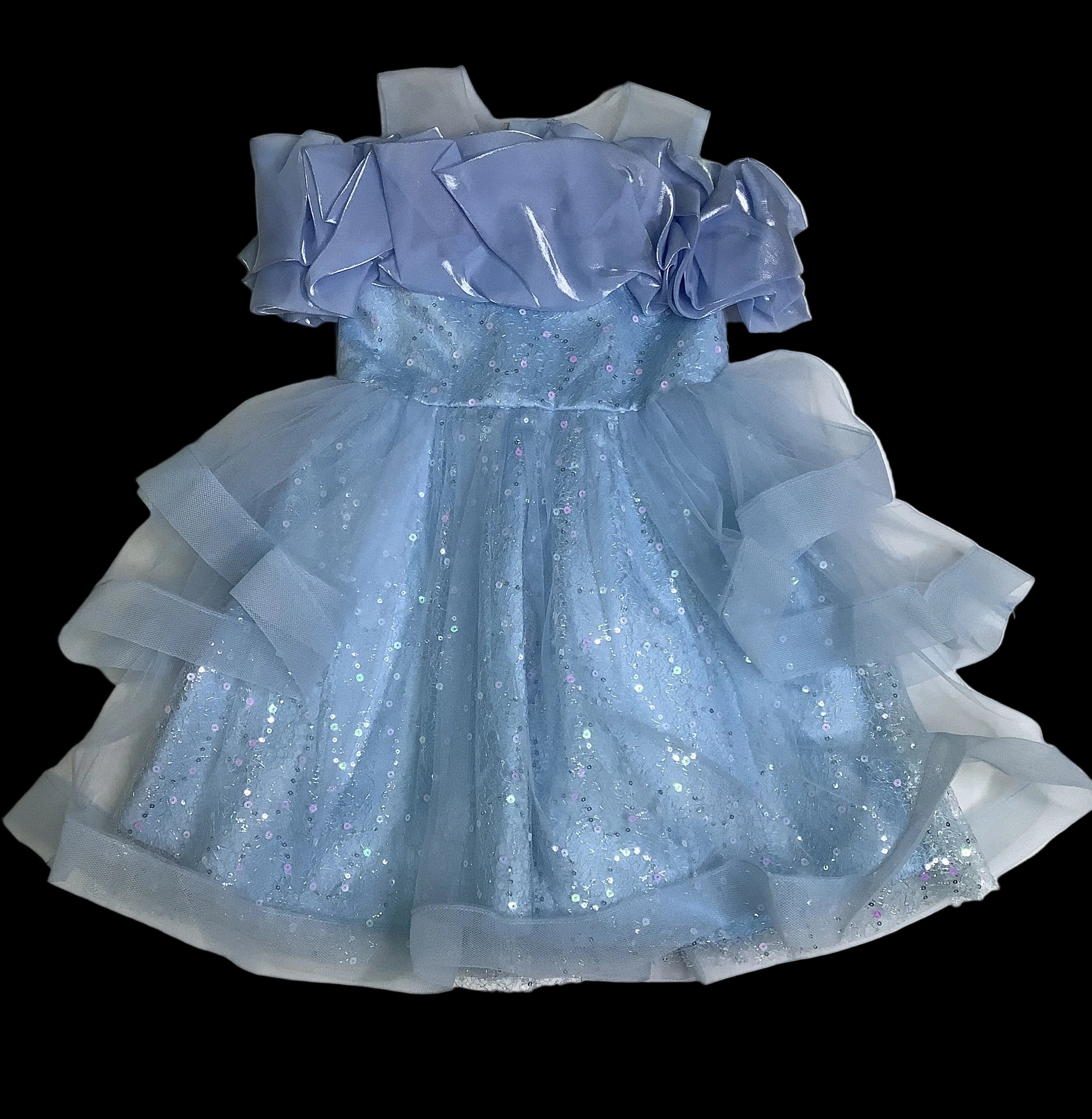 Baby Girl Blue Color Ball Gown