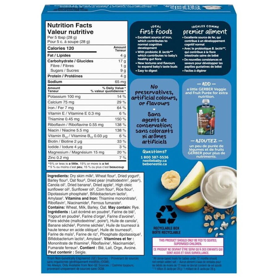 Gerber Multigrain Whole Grains Baby Cereal (227g Box)
