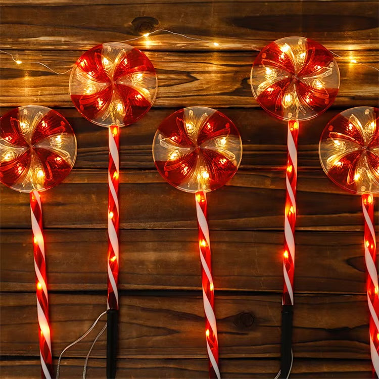 5in1 Light-Up Candy Walking Stick Christmas Decor