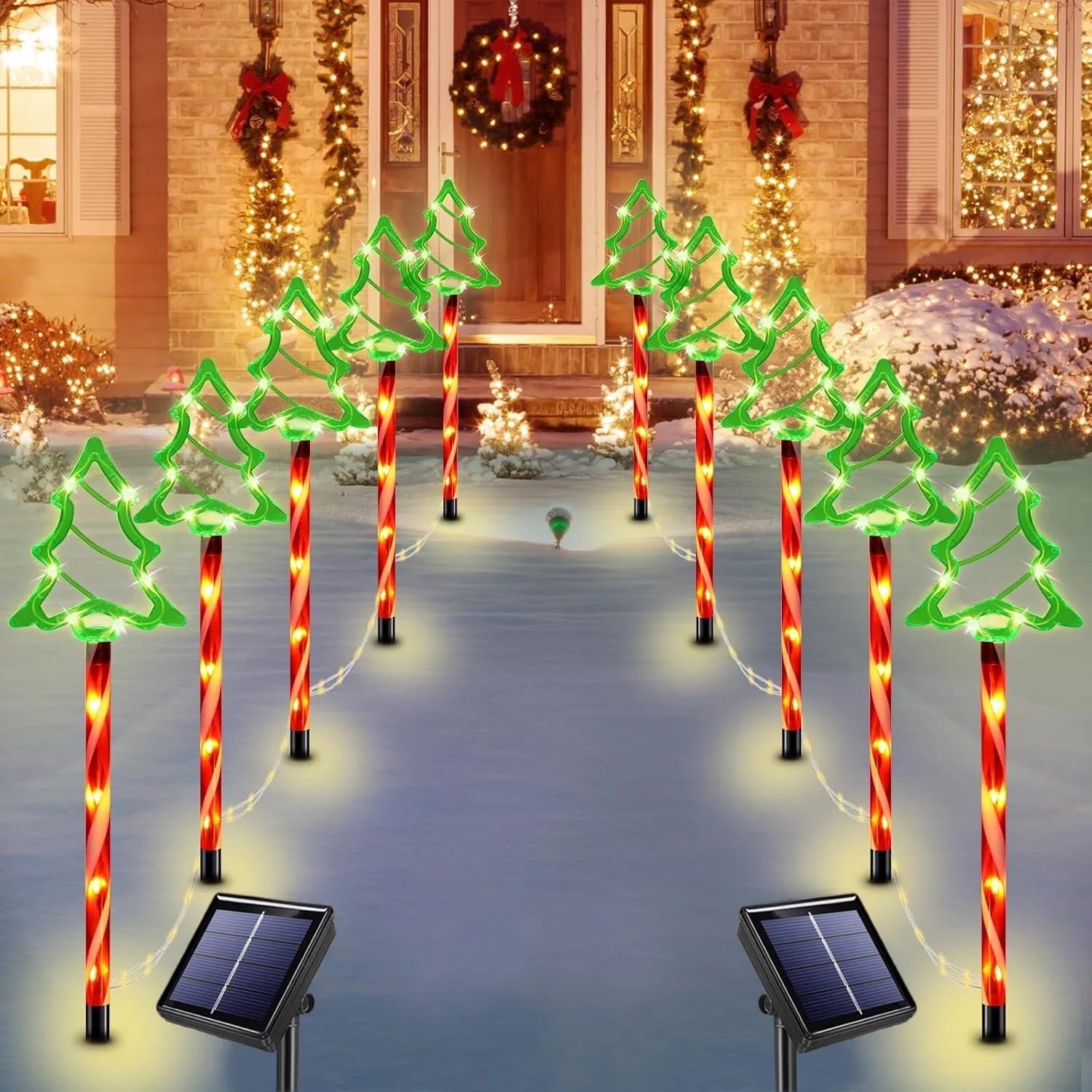 5in1 Light-Up Candy Walking Stick Christmas Decor