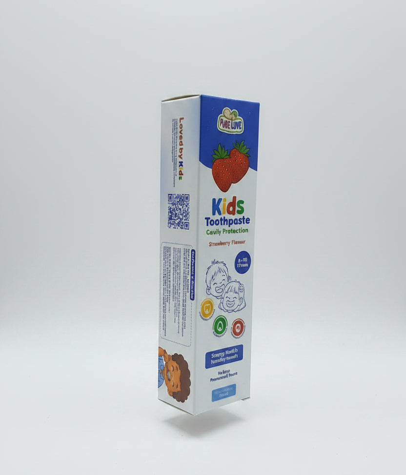 Pure Love Kids Toothpaste Cavity Protection (Strawberry Flavour 6-12yrs)100ml.