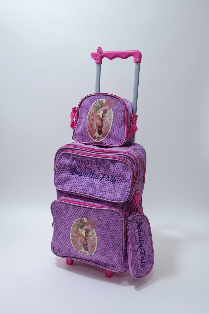 Beautlly Faly Back To School 3in1 Trolley Bag.