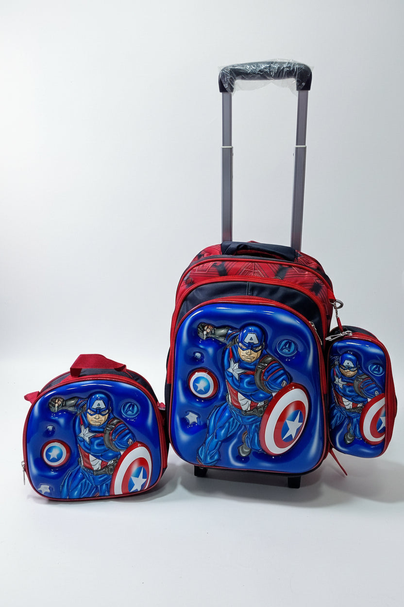 Captain America Back To School 3in1 Trolley Bag.