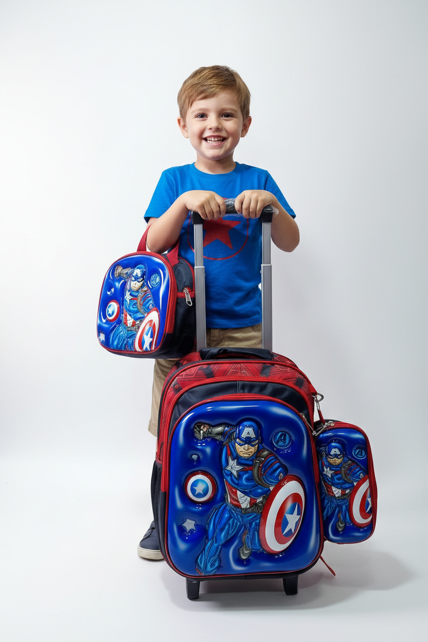 Captain America Back To School 3in1 Trolley Bag.