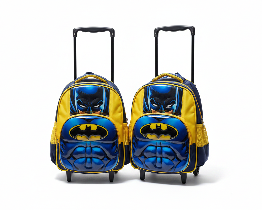 Cute Baby Back To School Batman Trolley Bag.