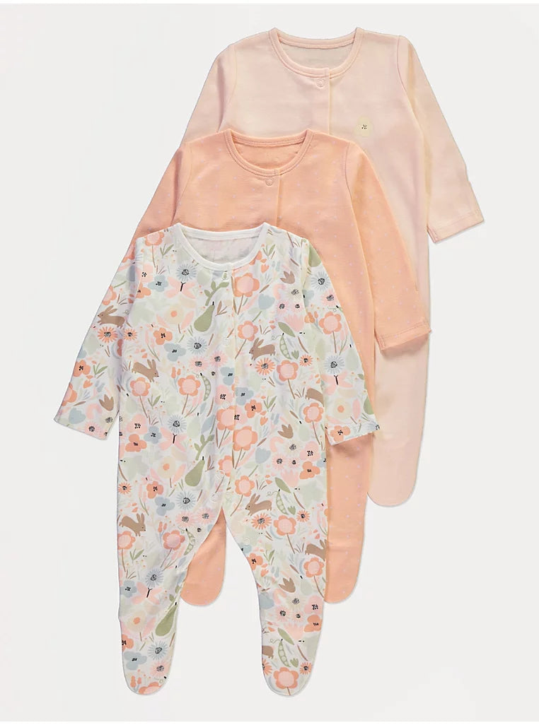 George 3in1 Overall Baby Sleep Suits (3-6 Months)