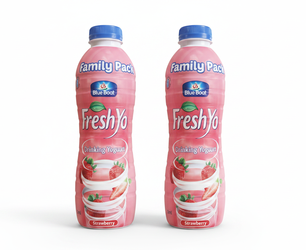 FreshYo Strawberry Yoghurt Drink 375ml.