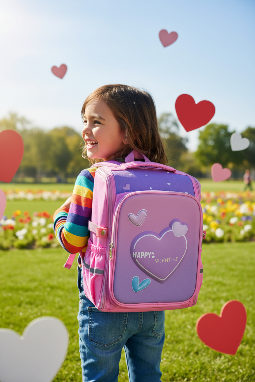 Happy Valentine Beautiful Back To School Bag.