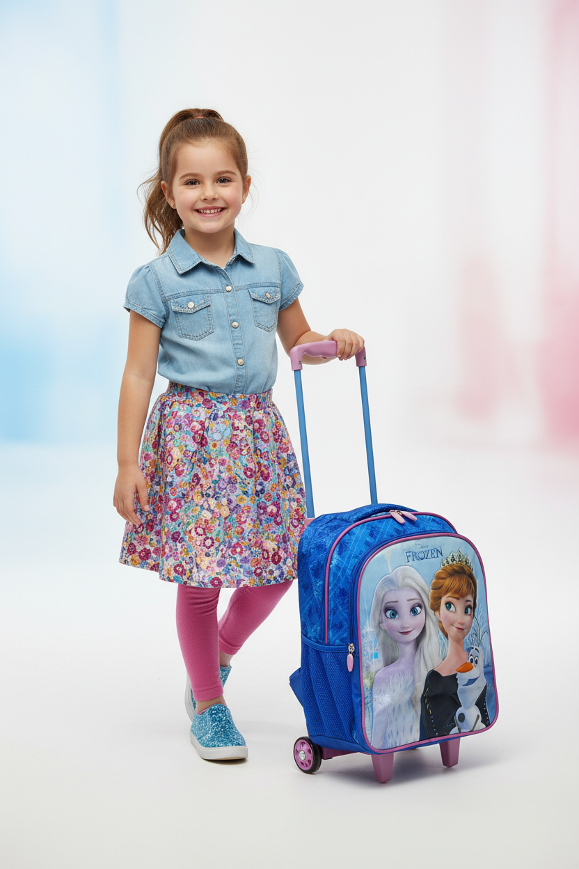 Xeryus Kids Disney Frozen Back To School Trolley Bag.
