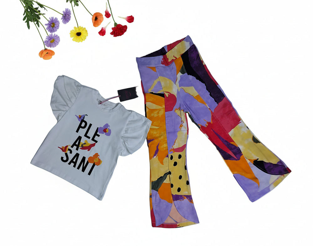 Smile 2 Piece Outfit Palazzo Trouser and Top