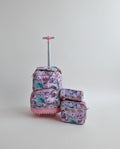 Jasminestar Rainbow Unicorn Back To School Trolley Bag With Lunch & Pencils Bag.