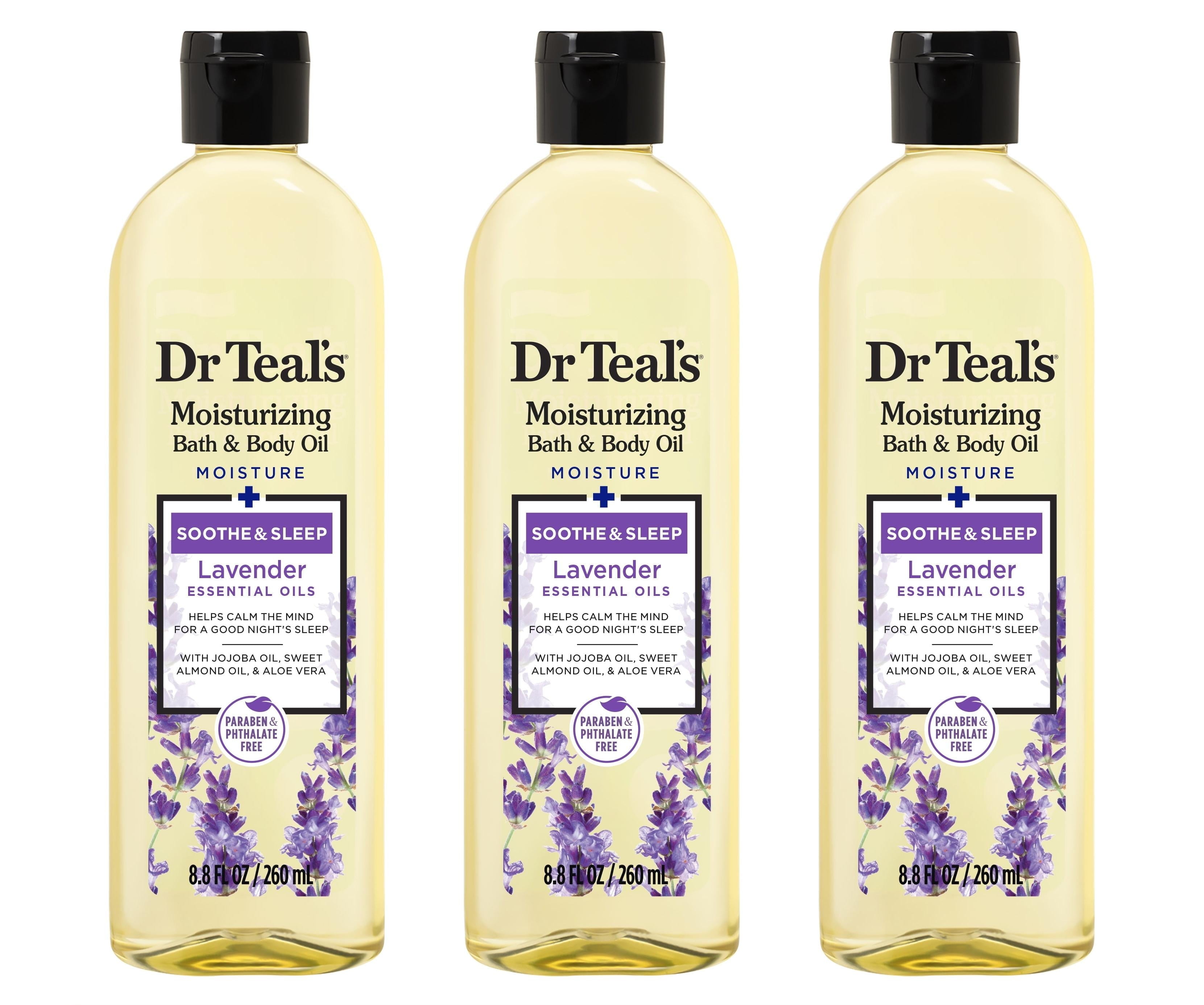 Dr Teal's Moisturizing Bath & Body Oil Moisture Soothe & Sleep Lavender Essentials Oils 260ml.