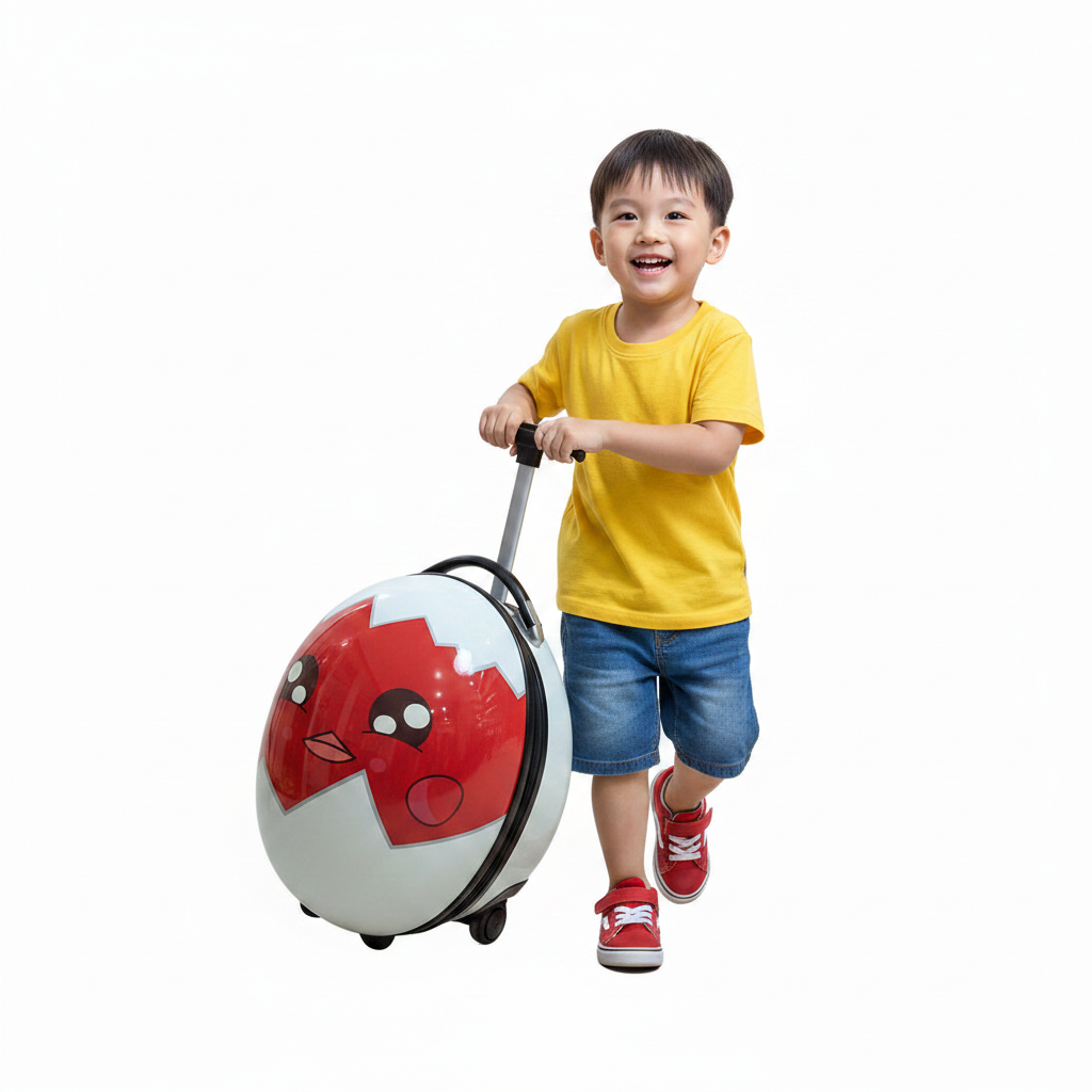 Oval Shape Travelling Trolley Box for Kids.