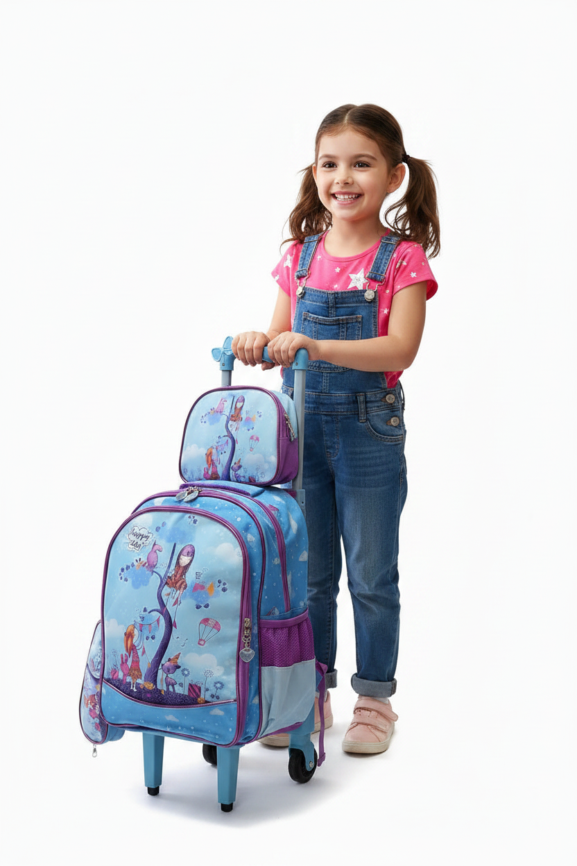 Happy Day Back To School 3in1 Trolley Bag.