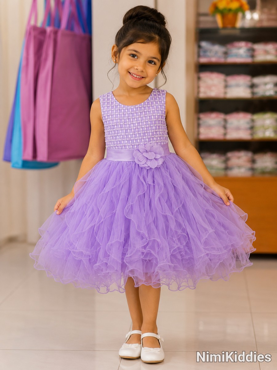 Beautiful Girl Purple Dress