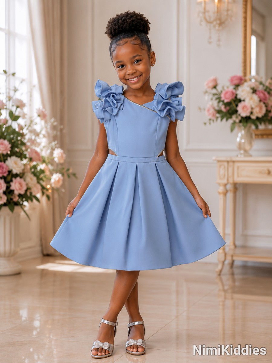 Miss Helina Sky Blue Girls’ Ball Gown