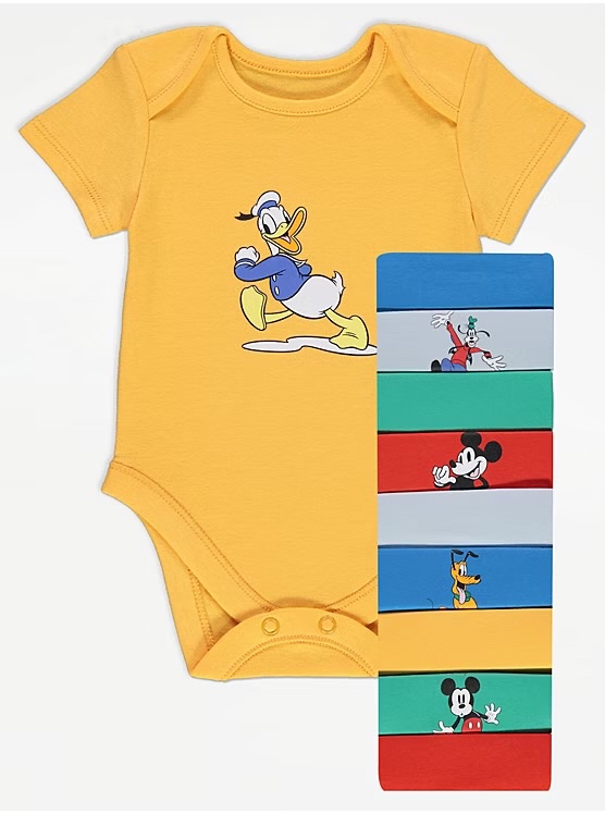 Disney Baby At George Short Sleeve Body Suits 10 Pack set