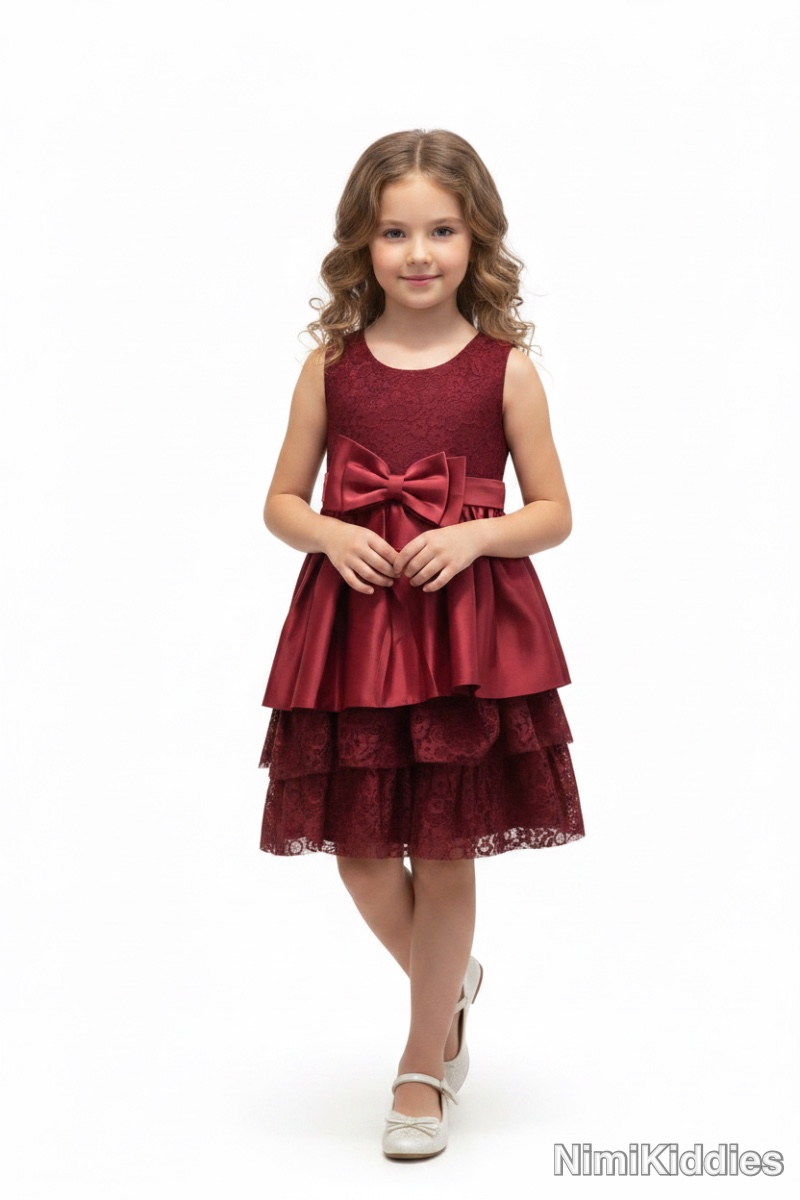 Girls Gown with Bow