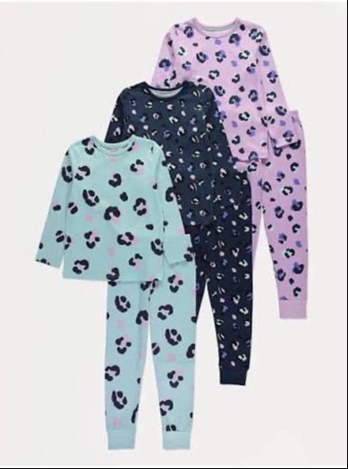George Kids Pyjamas 3 Pack Set