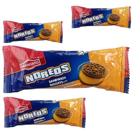 Haansbro Noreos Sandwich Biscuits With Orange Flavoured Cream