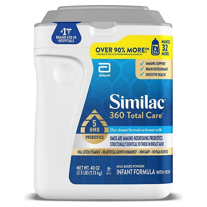 Similac 360 Total Care Infant Formula close to breast milk 1.13kg.