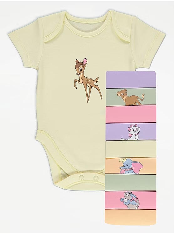 Disney Baby At George Short Sleeve Body Suits 10 Pack set
