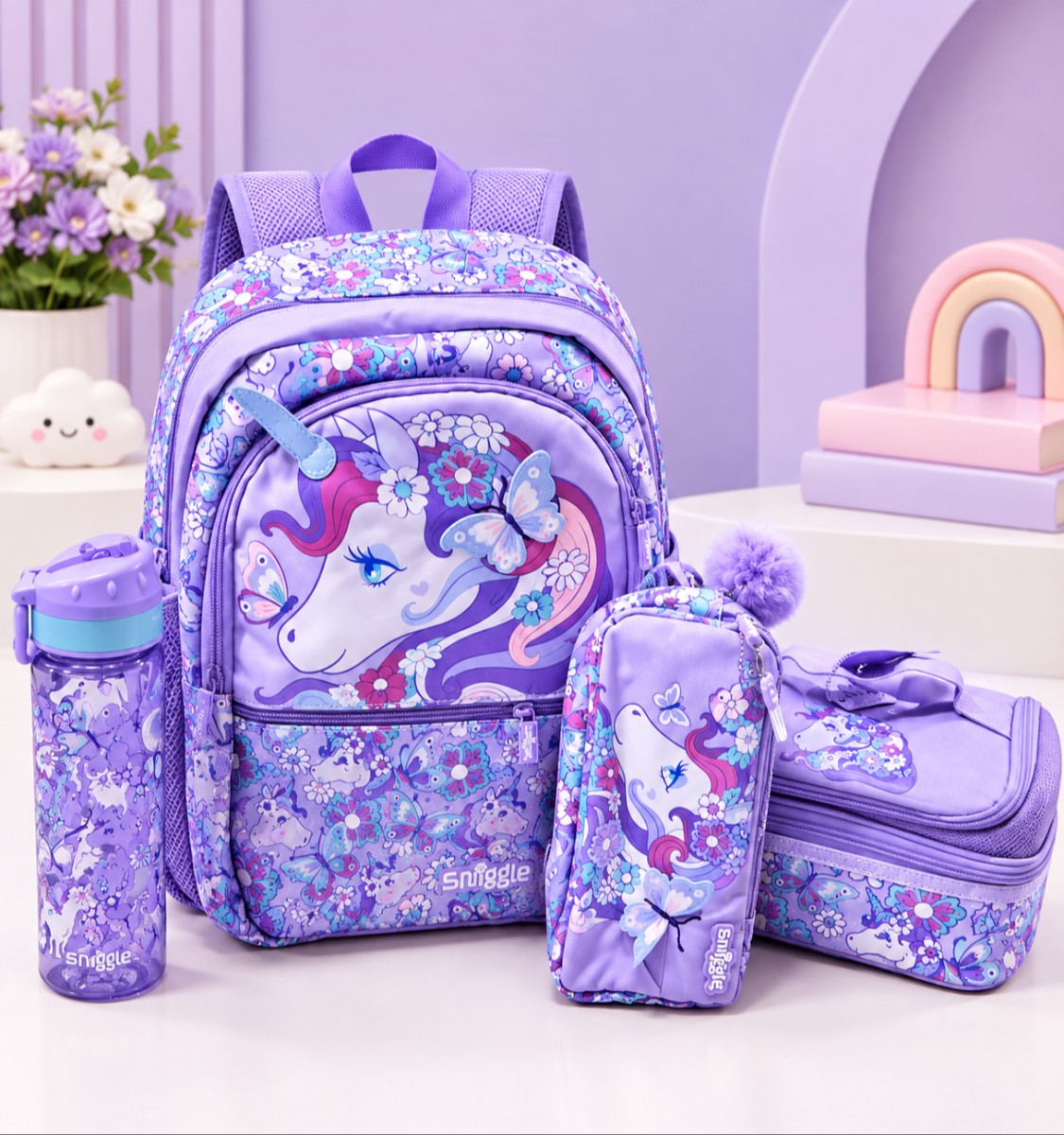 Smiggle Unicorn Character 3in1 BackPack Sets.