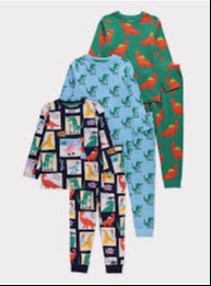 George Kids Pyjamas 3 Pack Set