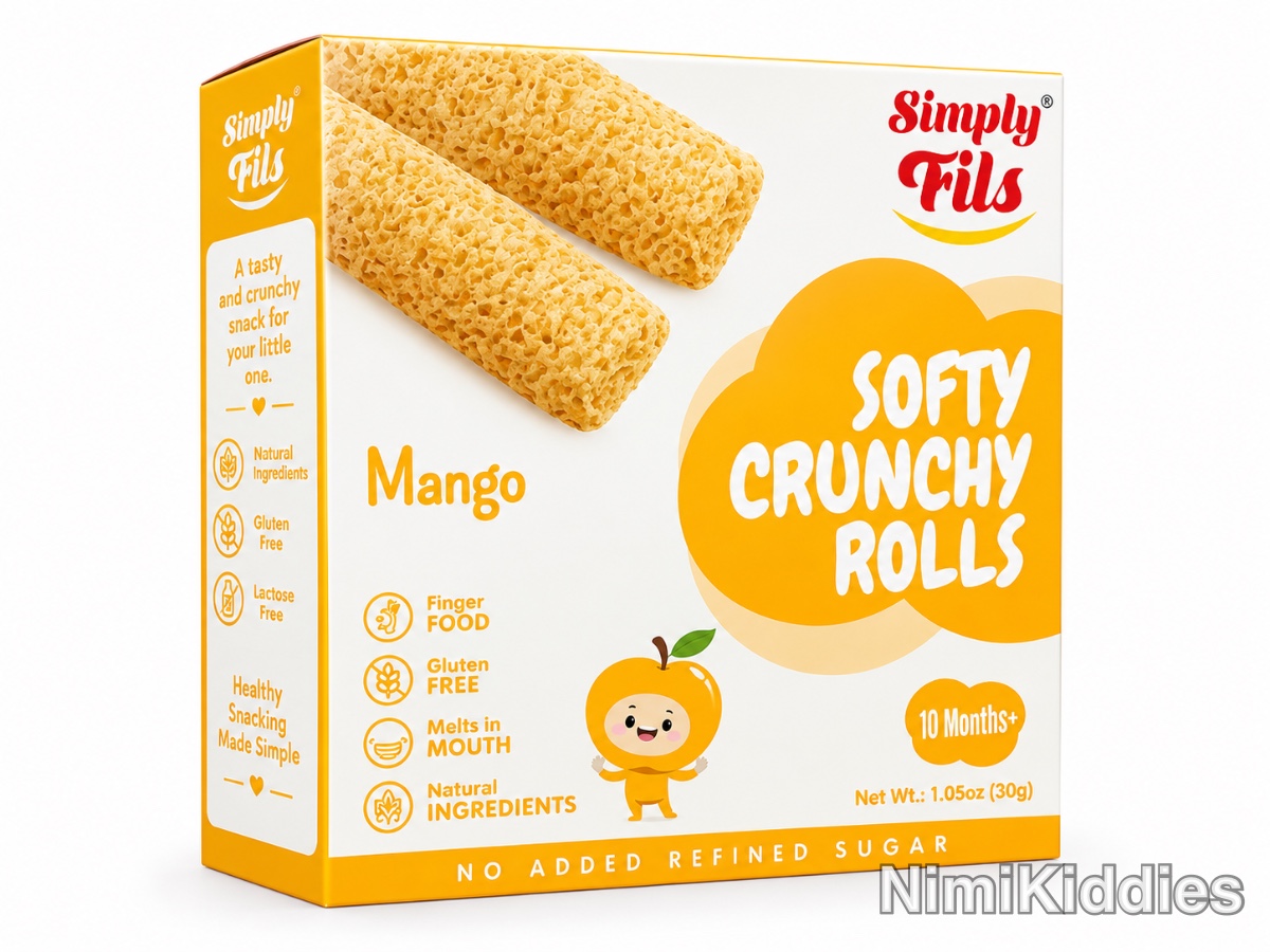 Simply Fils Softy Crunchy Rolls Mango Biscuits 30g (10 Months +).