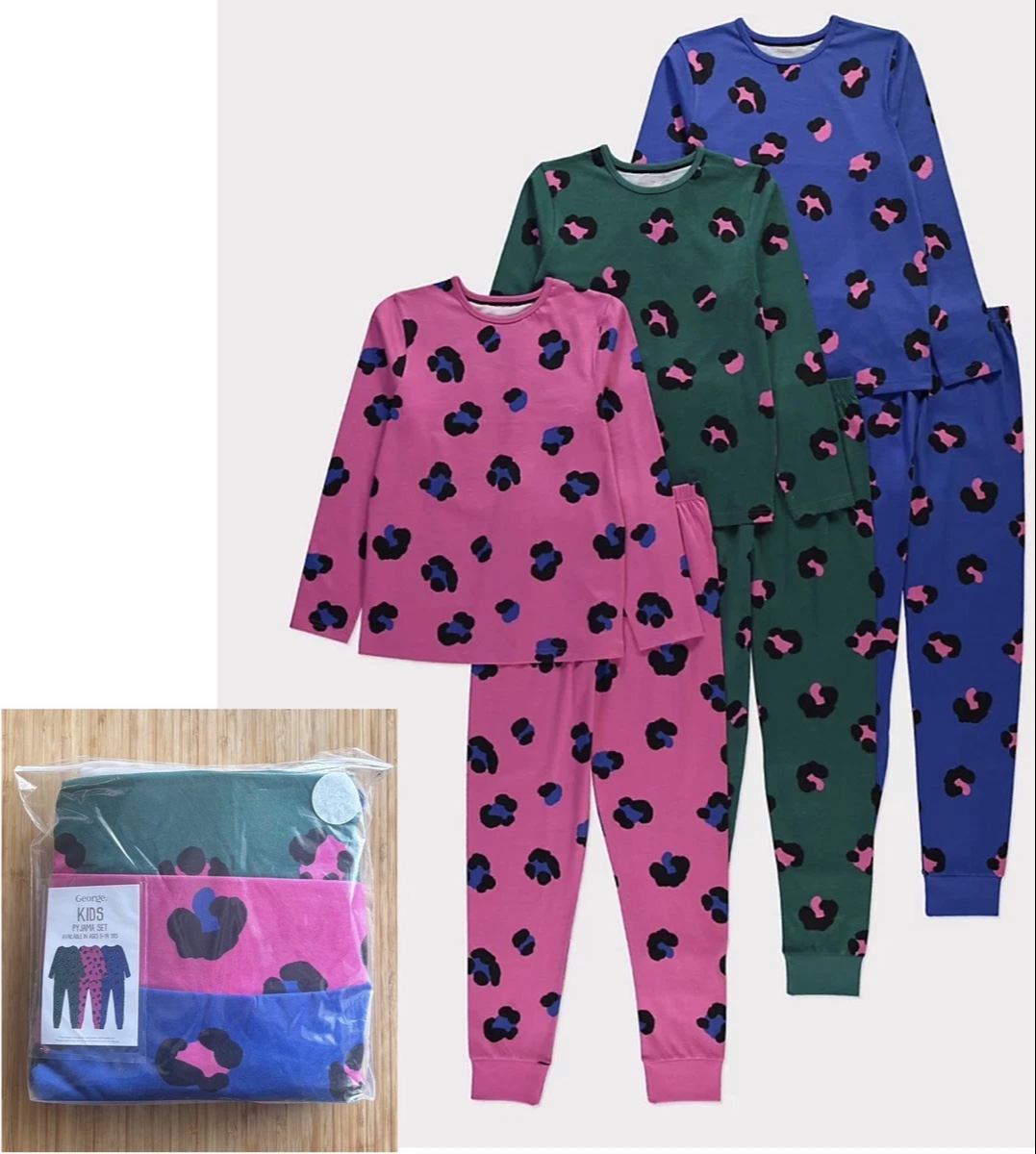 George Kids Pyjamas 3 Pack Set