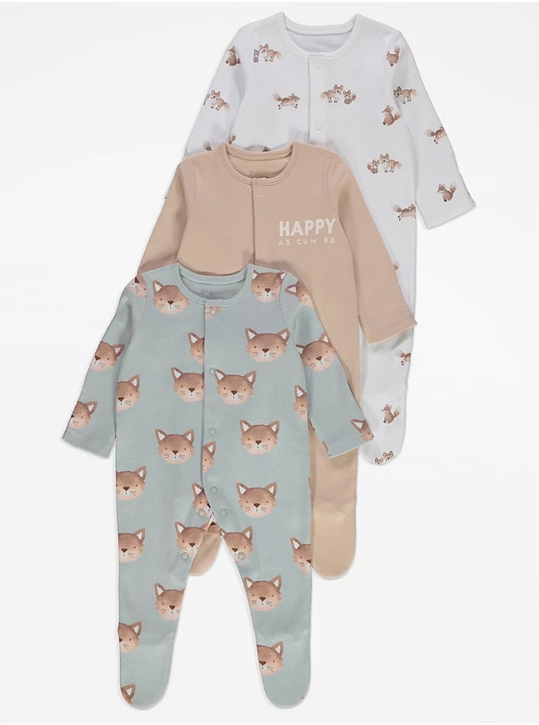 George Baby Sleep Suits 3 Pack set