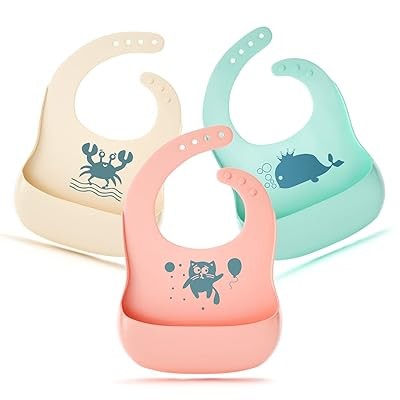 Hao Fu Mighty Cute Silicone Bibs