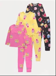 George Kids Pyjamas 3 Pack Set