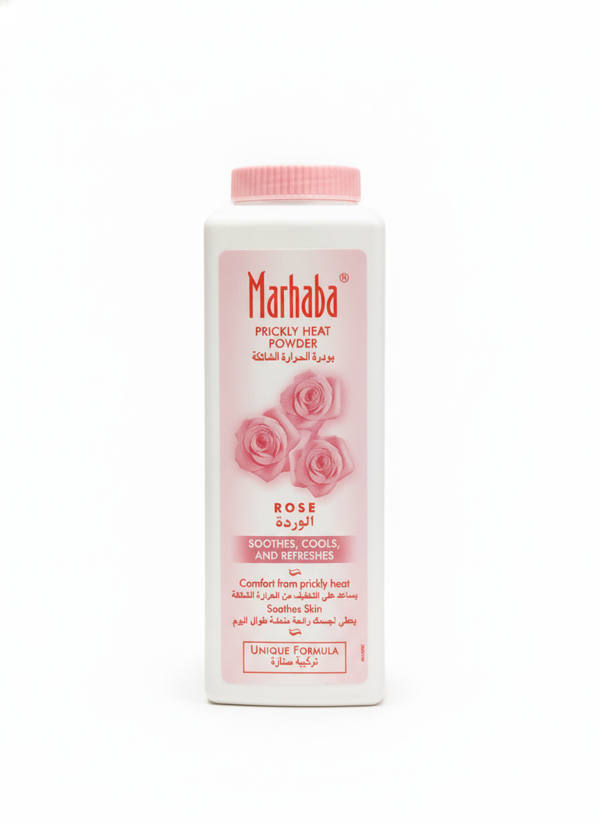 Marhaba Prickly Heat Powder Rose 200g.