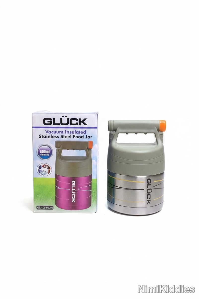 Gluck Vacuum Insulated Stainless Steel Food Flask GL-108 (600ml).